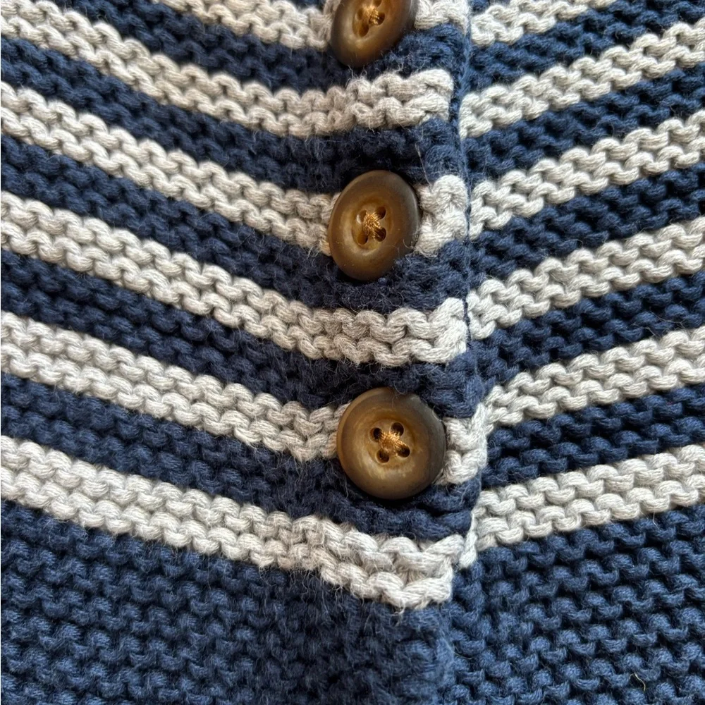 Tea Collection Blue and White Striped Sweater